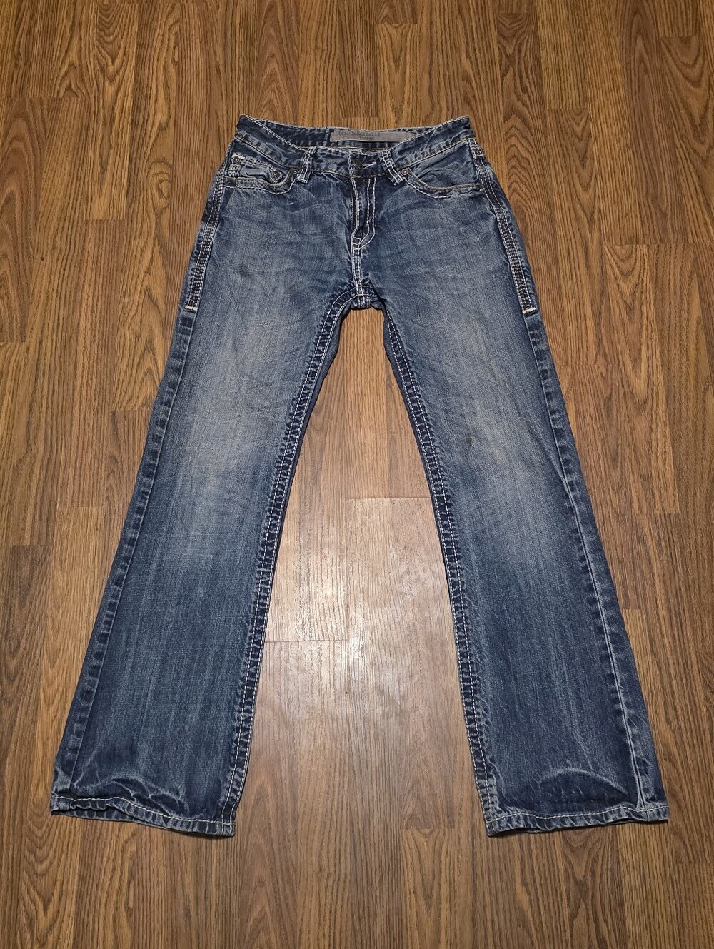 Rock & Roll Cowboy Bootcut Jeans Mens 30x30 Heavy Stitch Dark Wash Y2K VTG B4